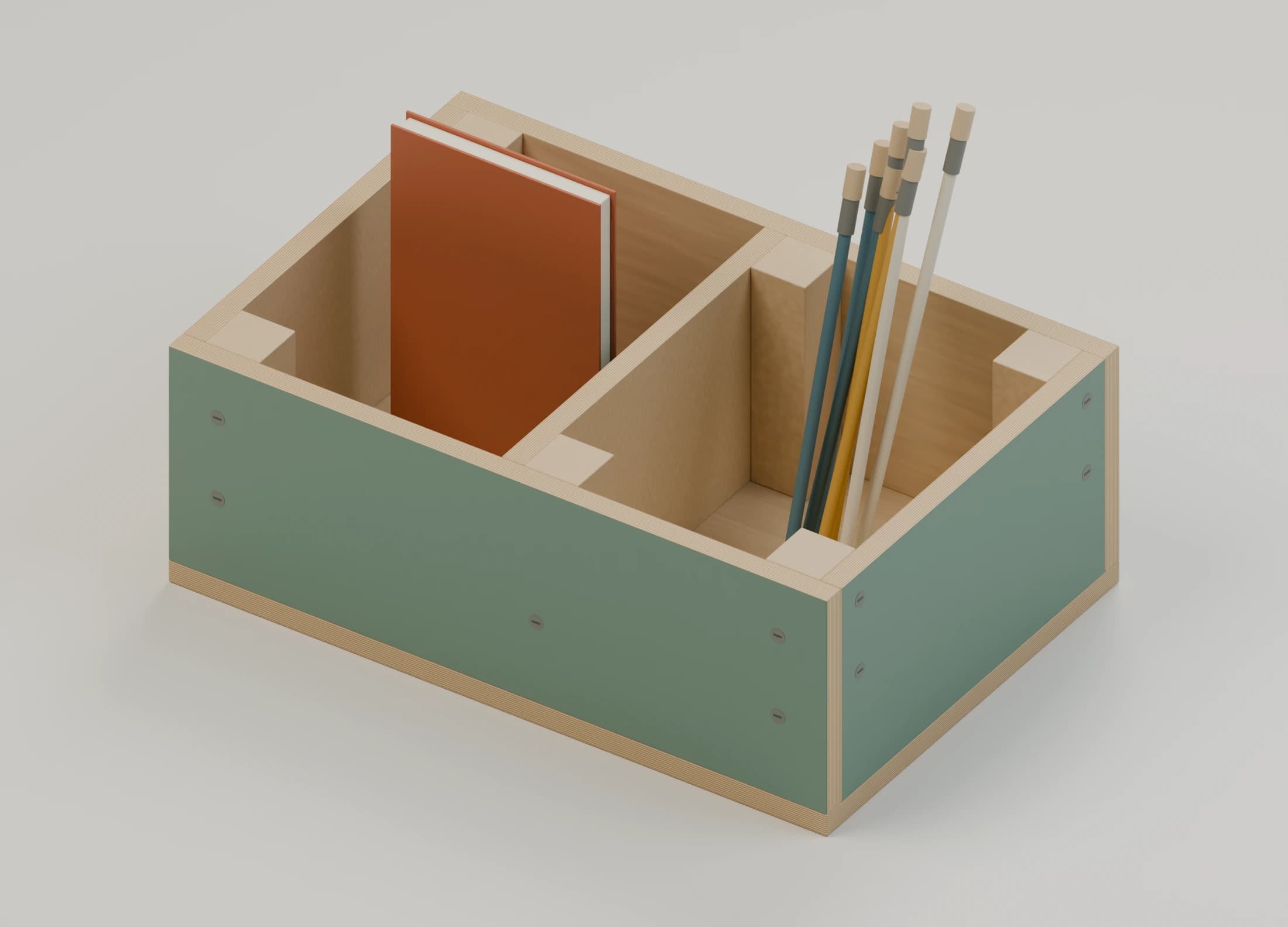 3D-ontwerp van de Kleine Knutselbak